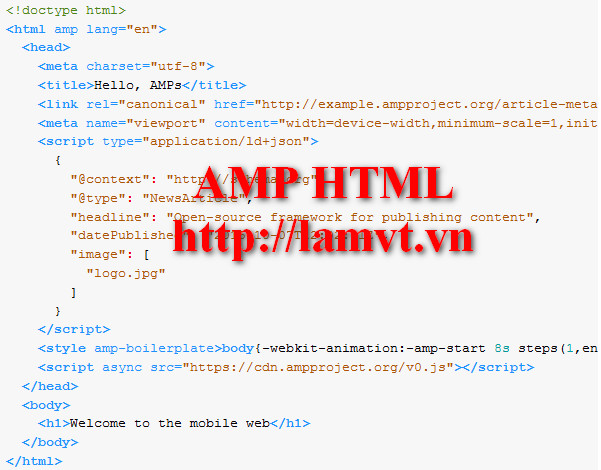 So sánh sự khác biệt giữa AMP HTML và HTML, HTML5 amp-html-la-gi