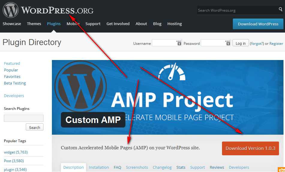 Cách cài đặt plugin Custom Accelerated Mobile Pages (AMP) cho WordPress 2016-03-10_123049