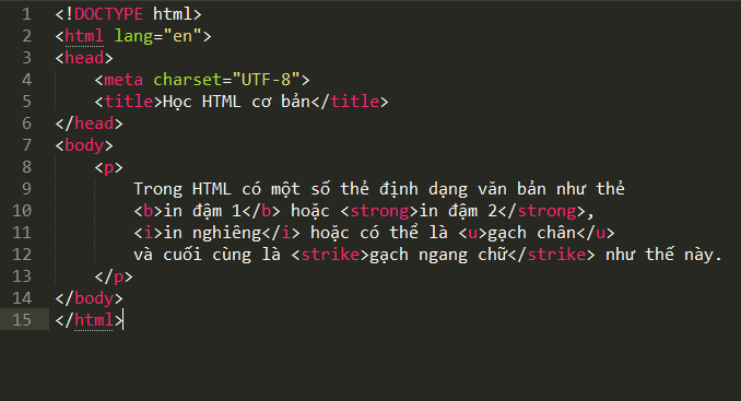 Các thẻ heading và định dạng chữ viết trong văn bản the-dinh-dang-van-ban-trong-html