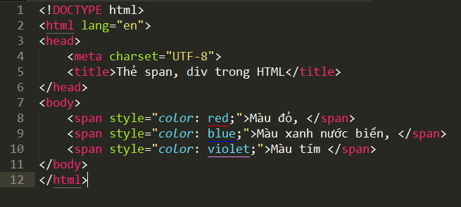 Thẻ span và thẻ div trong HTML the-span-trong-html
