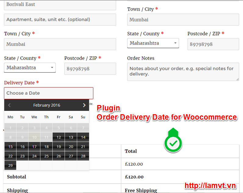 Order Delivery Date for Woocommerce 19