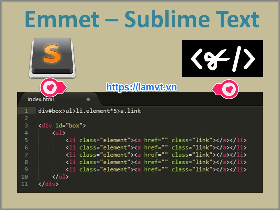 Hướng dẫn sử dụng Emmet cho Webdeveloper Sublime Text 3 feature_image