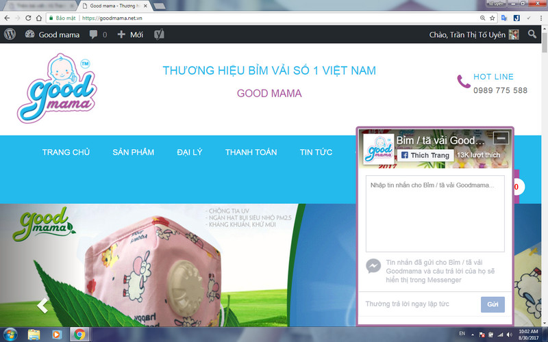 Thiết kế website bán hàng online GoodMama.net.vn goodmama-1