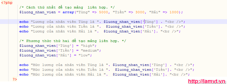 Mảng và các hàm hỗ trợ mảng trong PHP phần 1 (PHP Arrays) mang-lien-hop