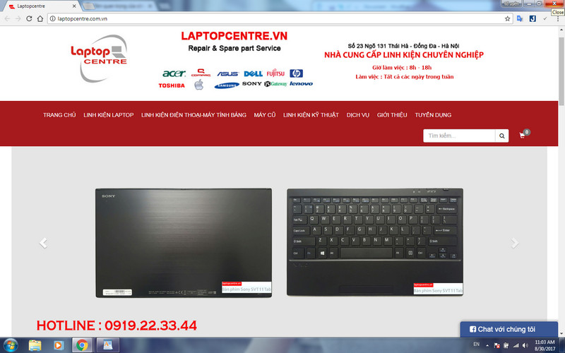 Thiết kế website Laptopcentre