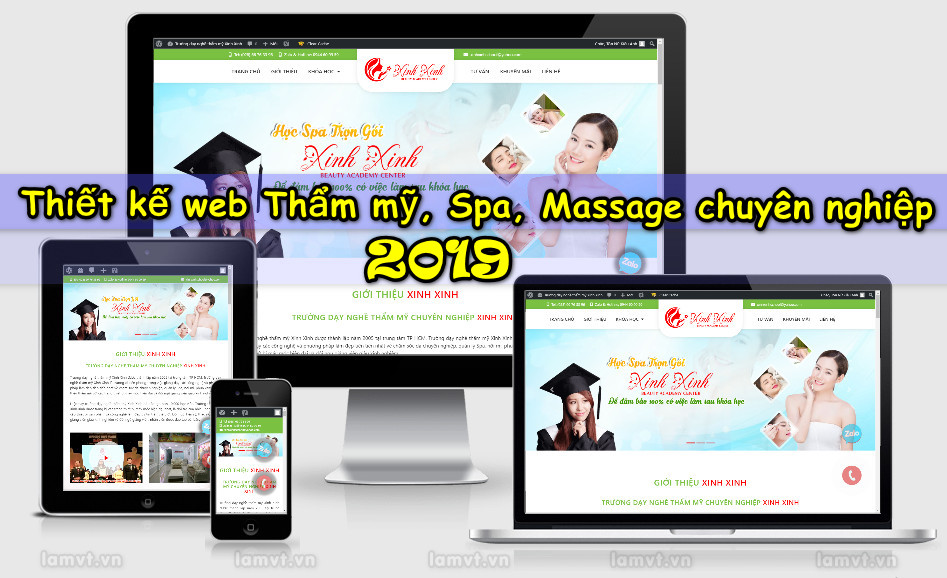 Thiết kế web Thẩm mỹ, Spa, Massage chuyên nghiệp 2019 thammyxinh.vn xinh-xinh-bìa