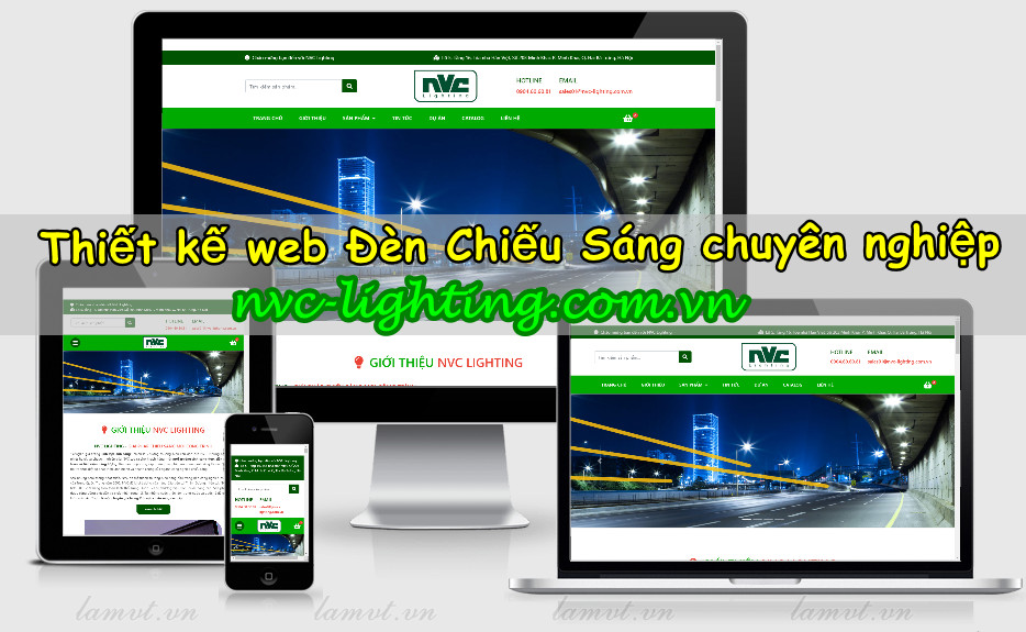 Thiết kế Website Đèn Chiếu Sáng chuyên nghiệp: nvc-lighting.com.vn nvc-bìa