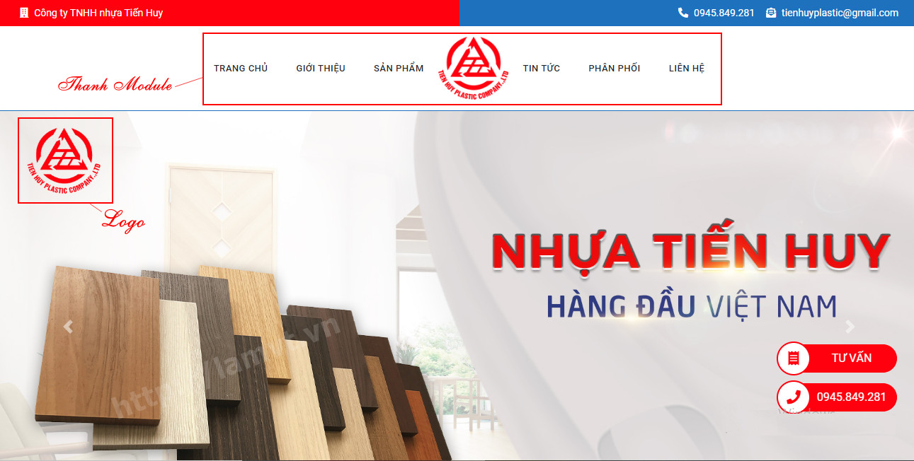 Thiết kế Website Nhựa Tiến Huy nhuatienhuy.com thiet-ke-web-nhua