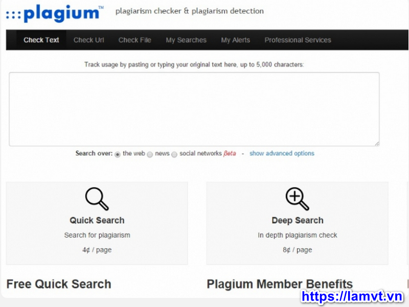 Top 10 Trang web kiểm tra Unique Content SEO miễn phí tốt nhất Plagiosum-dao-van