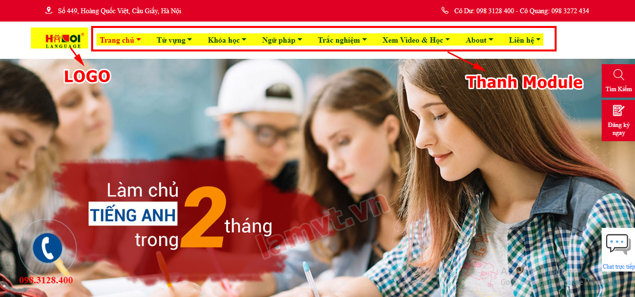 Thiết kế Website trung tâm ngoại ngữ chuẩn SEO http://anhnguoxford.vn web-tieng-anh-5