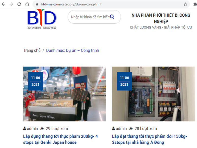 BTDVINA.COM: Website bán hàng chuẩn SEO trong phân phối thiết bị review-btdvina.com-2
