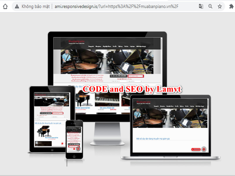 Website muabanpiano.vn: Thiết kế web Mua Bán Piano review-muabanpiano.vn-2